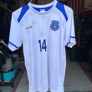 Men's Kosovo (Berisha 14) White Soccer Jersey, size M